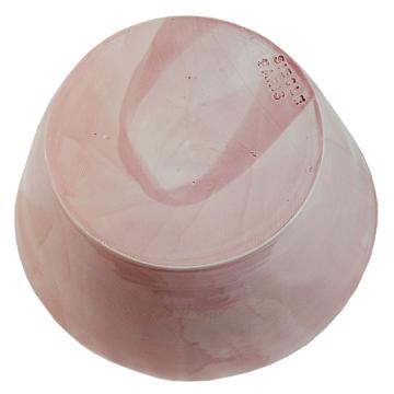 Crato salad bowl in turned earthenware, light pink, 28 cm diam. [2]