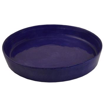 Crato dishes in turned Earthenware, dark blue, 32 cm diam. [3]