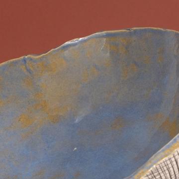Saladier Récif en grès estampée, bleu france [4]