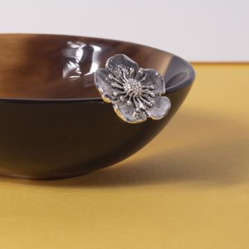 Saleron Corne & Grenouille en métal argenté ou doré, argent, sakura [2]