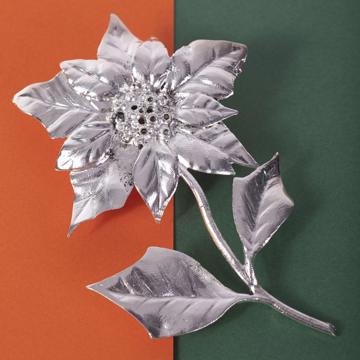 Poinsettia salt  in silver or gold plated, silver [1]