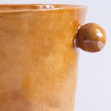 Ball champagne bucket in stamped earthenware, honey [3]