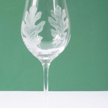 Verre à vin rouge et verre à vin blanc Feuilles en Cristal gravé, transparent, vin blanc [4]
