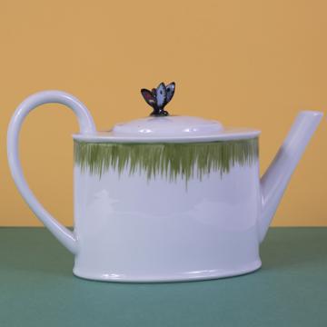 Butterfly set in Limoges porcelain, multicolor, tea / coffee pot [2]