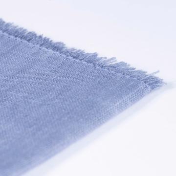 Serviette de table en lin teinté, bleu gris [4]