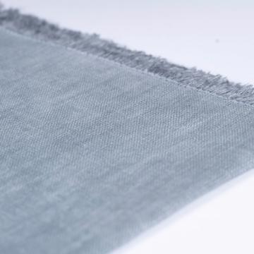 Serviette de table en lin teinté, gris clair [3]