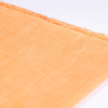 Serviette de table en lin teinté, orange [3]