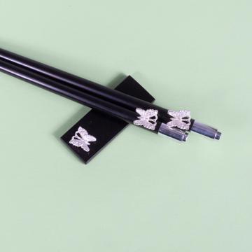 Charms Chopsticks in Ebony, black, butterfly [2]