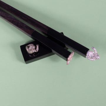 Monkey Chopsticks in rosewood, silver [2]