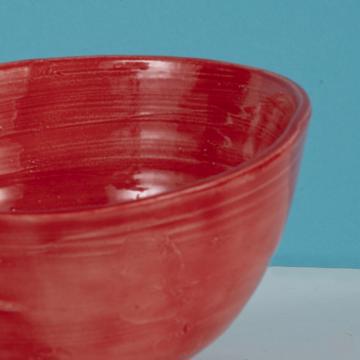 Round Bowl in earthenware, red , 9 cm [2]