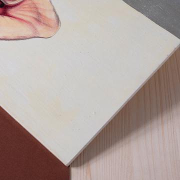 Coquillages, sets de table en Arté Povera sur bois, blanc, coquillage 1 [5]