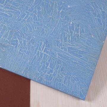 Painted wood placemats, light blue, rectangle [4]