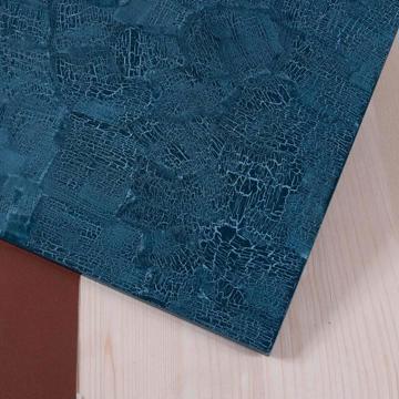 Sets de table en bois peint, bleu canard, rectangle [2]