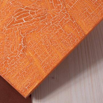 Sets de table en bois peint, orange, carré [2]