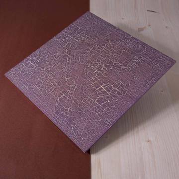 Sets de table en bois peint, violet, carré [1]