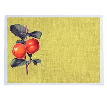 Fruits, Chromo placemats in laminated paper, light yellow, fruit 11 [1]