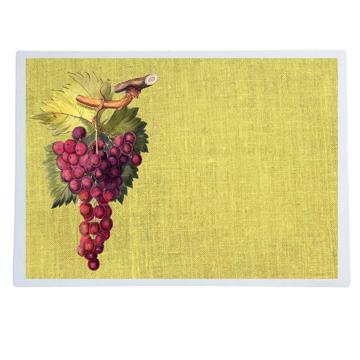 Fruits, Chromo placemats in laminated paper, light yellow, fruit 4 [1]