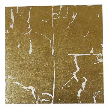 Gold leaf placemat in wood, white, square
