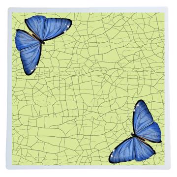 Papillons et libellules, Sets de Table Chromo Plastifié, vert clair, papillon 3 [1]