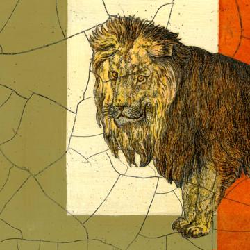 Safari, Chromo placemats in laminated paper, multicolor, lion [4]