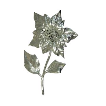 Poinsettia salt  in silver or gold plated, silver