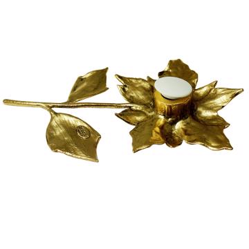 Poinsettia salt  in silver or gold plated, gold [5]