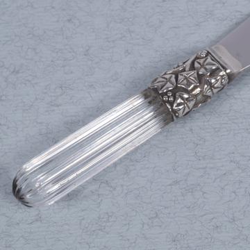Fidélio butter knife in silver plated and cristal, transparent [2]