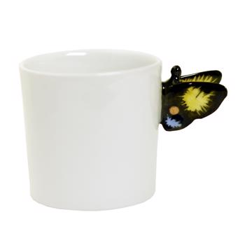 Tasses Papillon en Porcelaine de Limoges, noir, moka