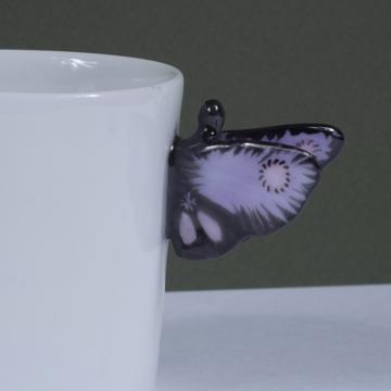 Tasses Papillon en Porcelaine de Limoges, violet, moka [2]
