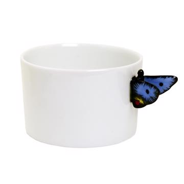 Tasses Papillon en Porcelaine de Limoges, bleu france, tasse à thé