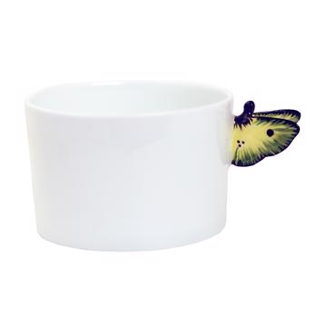 Tasses Papillon en Porcelaine de Limoges, jaune, café/thé [3]