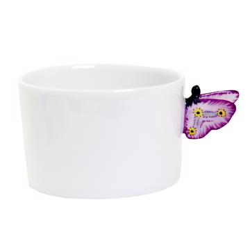 Butterfly Cups in Porcelain, light purple, coffee/tea