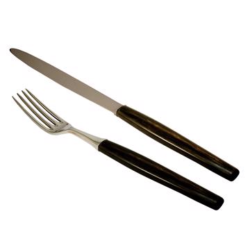 Tokyo cutlery in wood or horn, black, set of 2 [3]