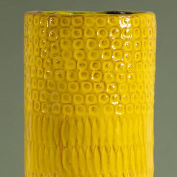 Frieze vase in earthenware, yellow [2]