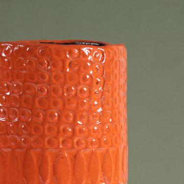 Frieze vase in earthenware, orange [3]