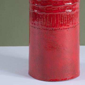 Frieze vase in earthenware, dark red [2]