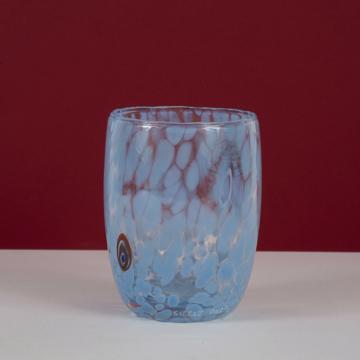 Lolipop Glass in Murano glass, sky blue