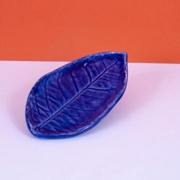 Petite feuille citronnier en faïence
