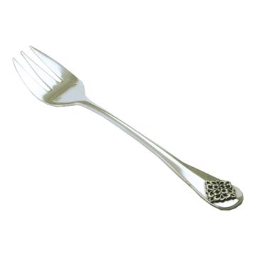 Filigree oyster fork in silver plated