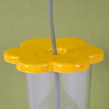 Mini Flower pic in earthenware , yellow [2]