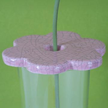 Mini Flower pic in earthenware , light pink [2]