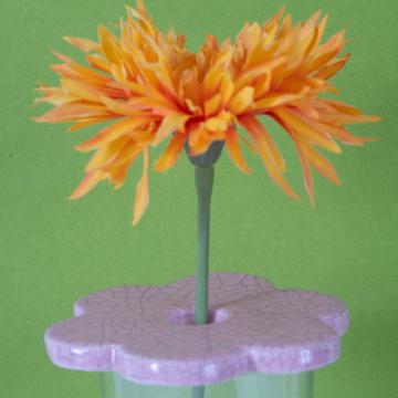 Mini Flower pic in earthenware , light pink [3]