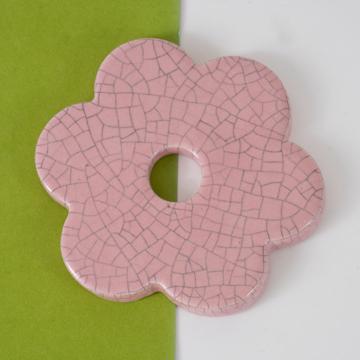 Mini Flower pic in earthenware , light pink [1]
