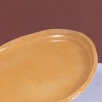 Birds brunch plate in stamped sandstone, yellow orange [2]