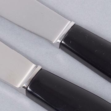 Piano knife in resin and stainless steel, black, table [4]