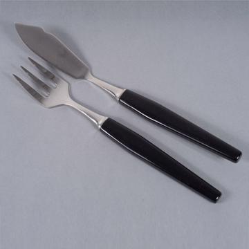 Piano fish cutlery in resin and stainless steel
