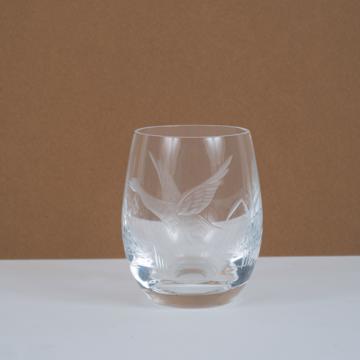 Hunting shooter glass in engraved cristal, transparent, black grouse [1]