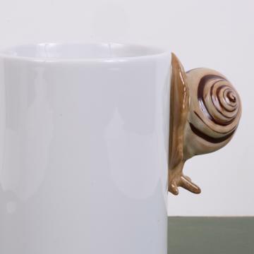 Tasse Escargot en porcelaine de Limoges, beige [4]