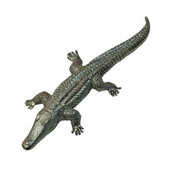 Salière et poivrière Crocodile en métal argenté ou doré, argent [4]