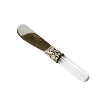 Fidélio butter knife in silver plated and cristal